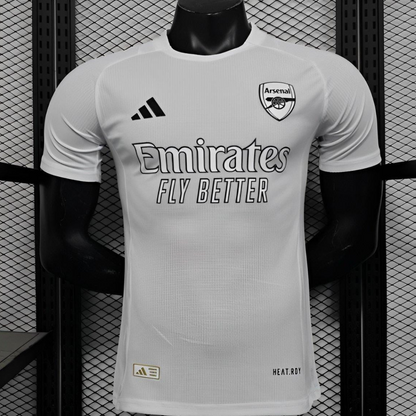 Player Version 25/26 Arsenal White with Emirates Sponsor Jersey