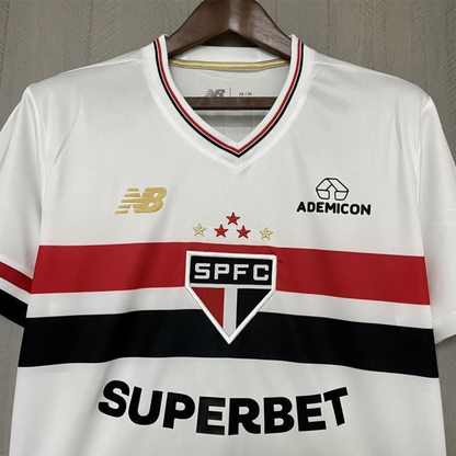 25/26 São Paulo Home Jersey With Chest Sponsor