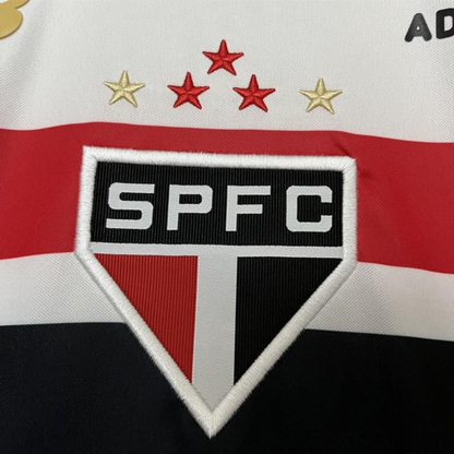 25/26 São Paulo Home Jersey With Chest Sponsor