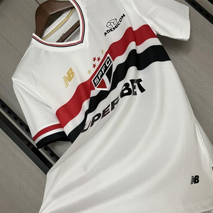 25/26 São Paulo Home Jersey With Chest Sponsor