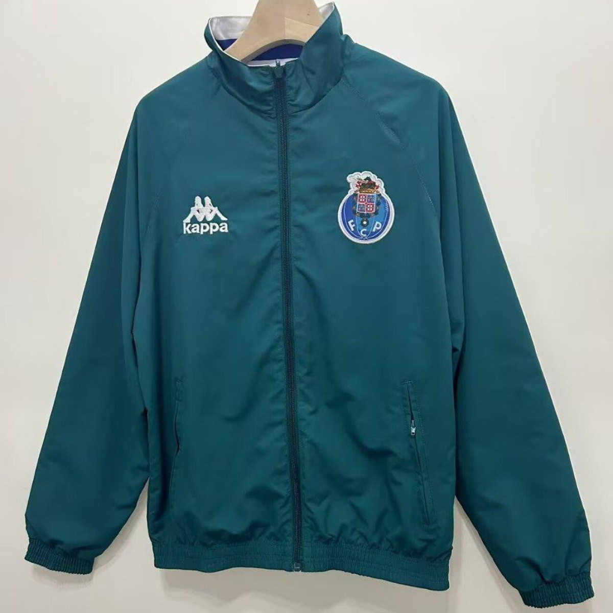 24/25 Porto Dark Cyan/White/Blue Reversible Windbreaker