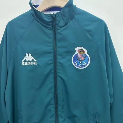 24/25 Porto Dark Cyan/White/Blue Reversible Windbreaker