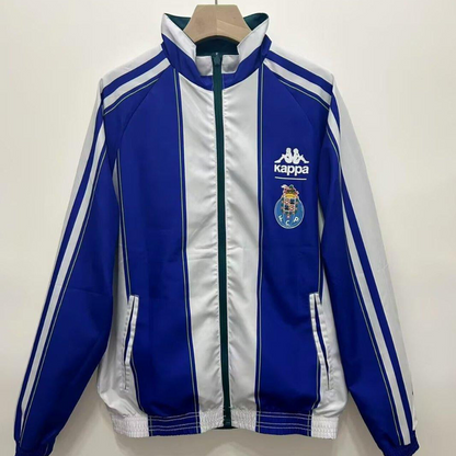 24/25 Porto Dark Cyan/White/Blue Reversible Windbreaker
