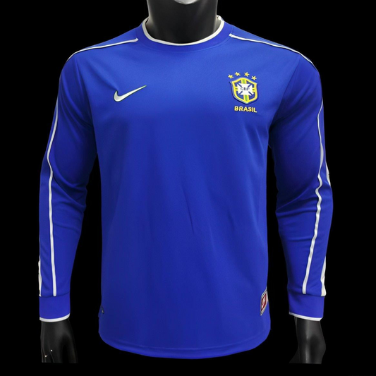 Retro 1998 Brazil Away Long Sleeve Jersey