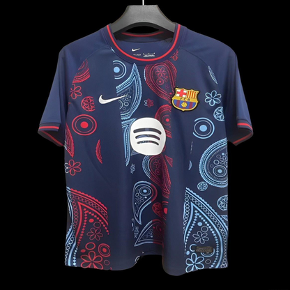 24/25 Barcelona White 125th Anniversary Navy Special Pattern Jersey