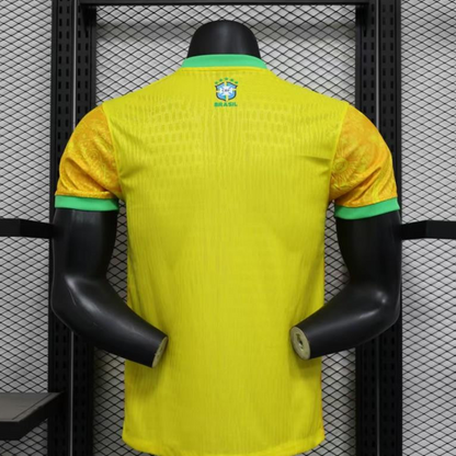 Player Version 2024 Brazil Christ Yellow Goalkeeper Special Jersey