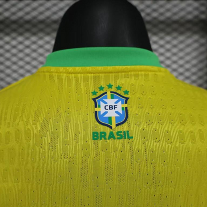 Player Version 2024 Brazil Christ Yellow Goalkeeper Special Jersey