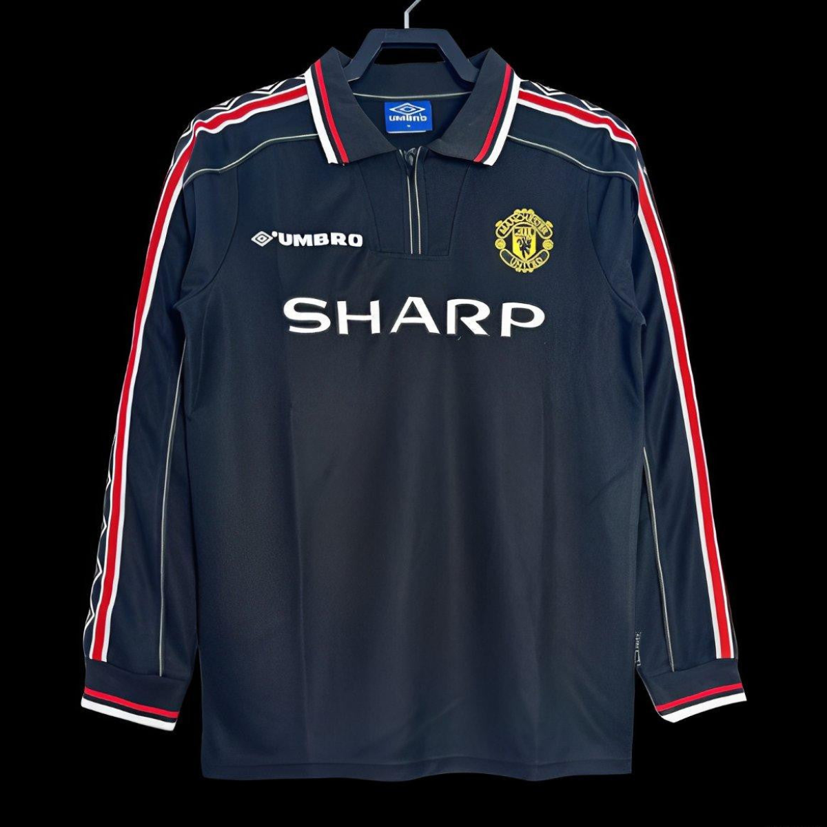 Retro 98/99 Manchester United Long Sleeve Goalkeeper Navy Jersey