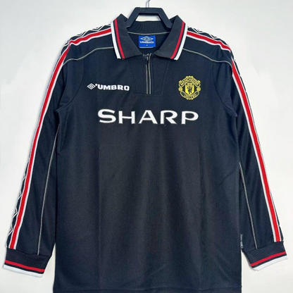 Retro 98/99 Manchester United Long Sleeve Goalkeeper Navy Jersey