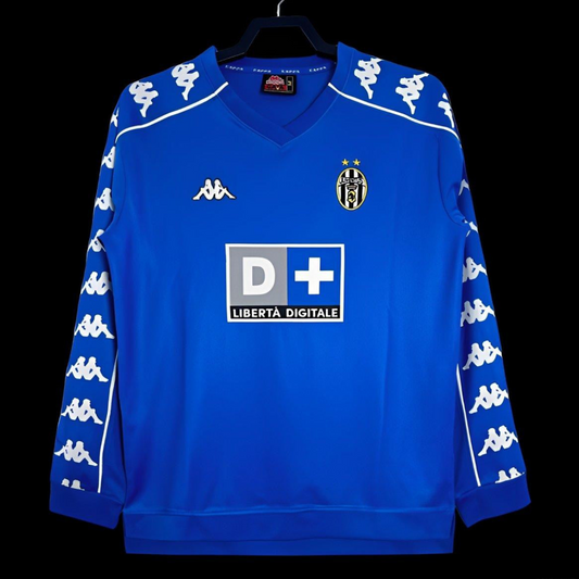 Retro 99/00 Juventus Away Long Sleeve Blue Jersey