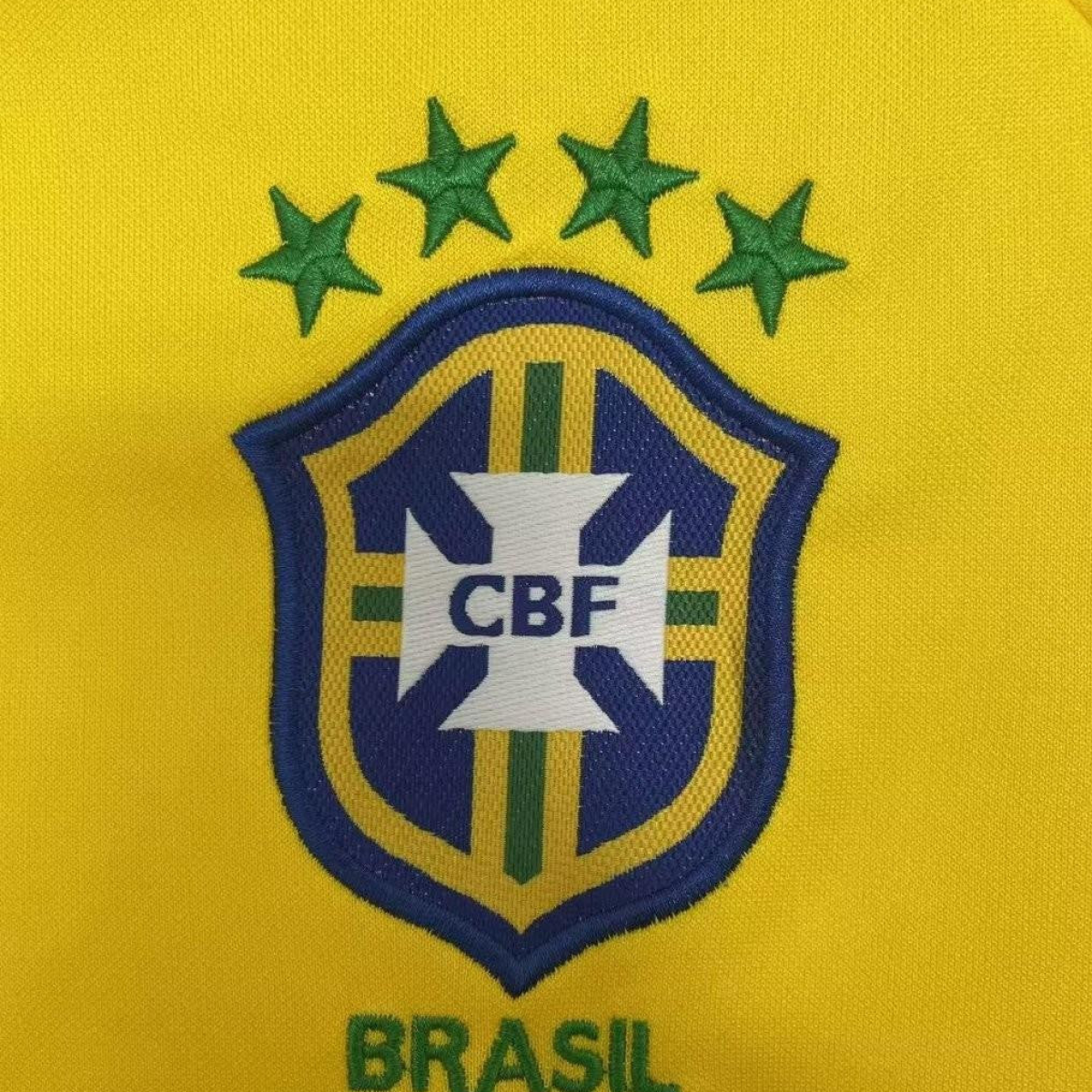Retro 2002 Brazil Home Long Sleeve Jersey