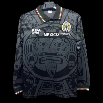 Retro 1998 Mexico Third Black Long Sleeve Jersey