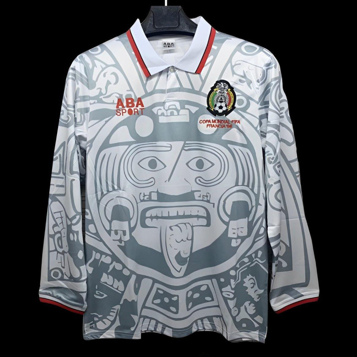 Retro 1998 Mexico Away White Long Sleeve Jersey
