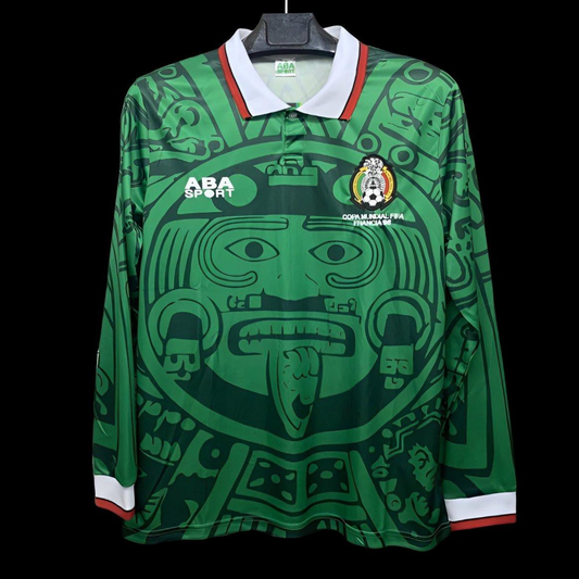 Retro 1998 Mexico Home Long Sleeve Jersey