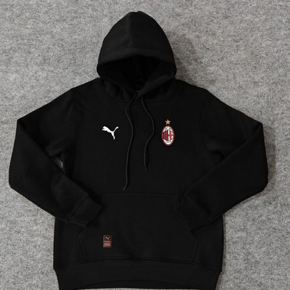 24/25 AC Milan Navy/Red/Black/Beige/Grey Hoodie WIth Black Badge