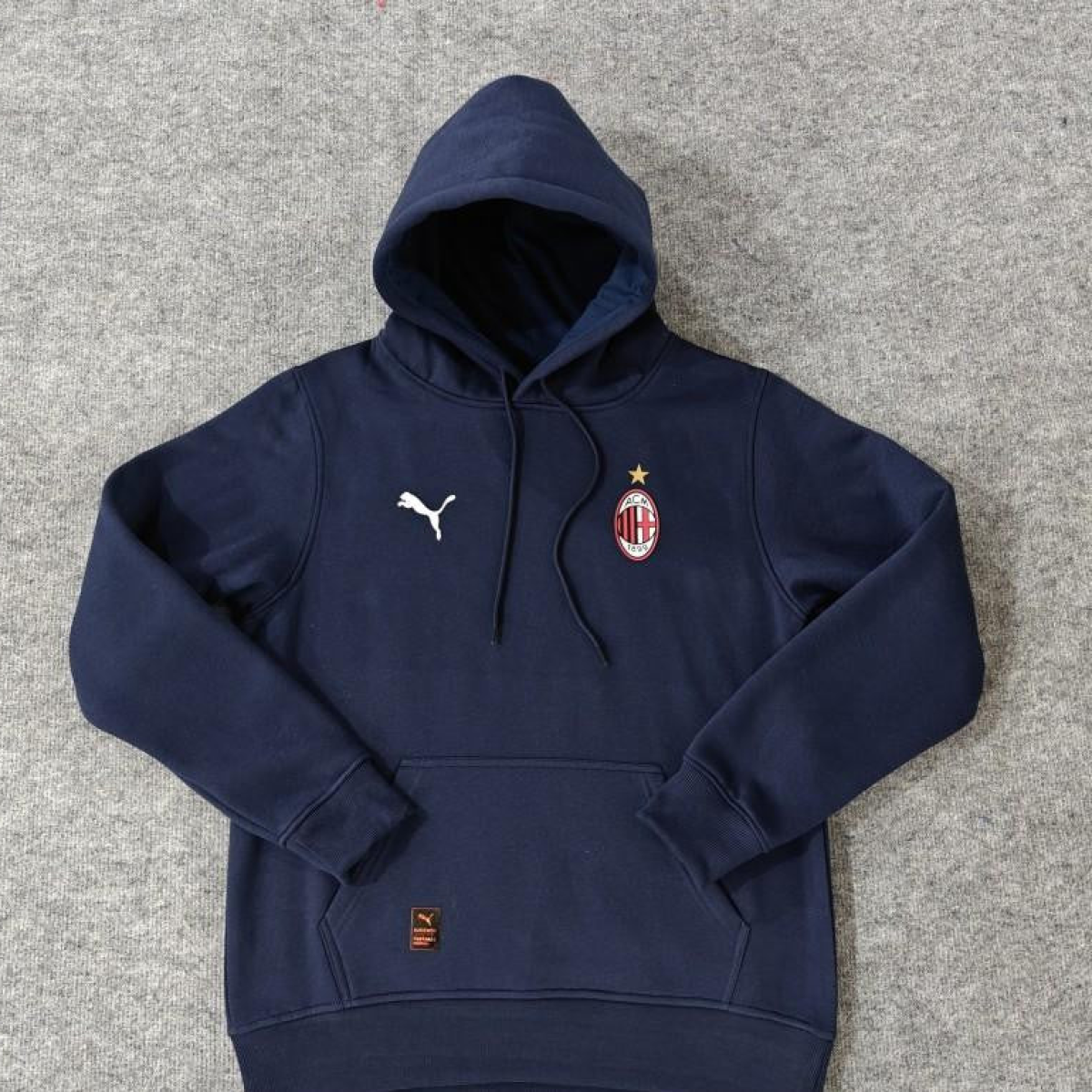 24/25 AC Milan Navy/Red/Black/Beige/Grey Hoodie WIth Black Badge
