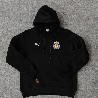 24/25 Chivas Guadalajara Navy/Red/Black/Beige/Grey Hoodie WIth Black Badge