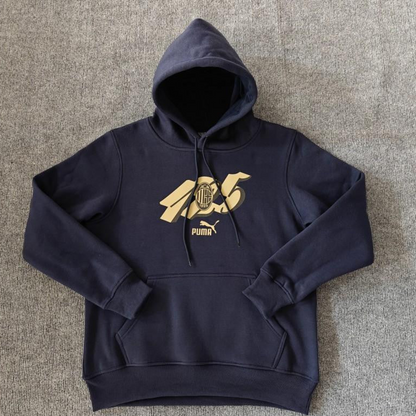 24/25 AC Milan 125Th Navy/Red/Black/Beige Hoodie WIth Black Badge