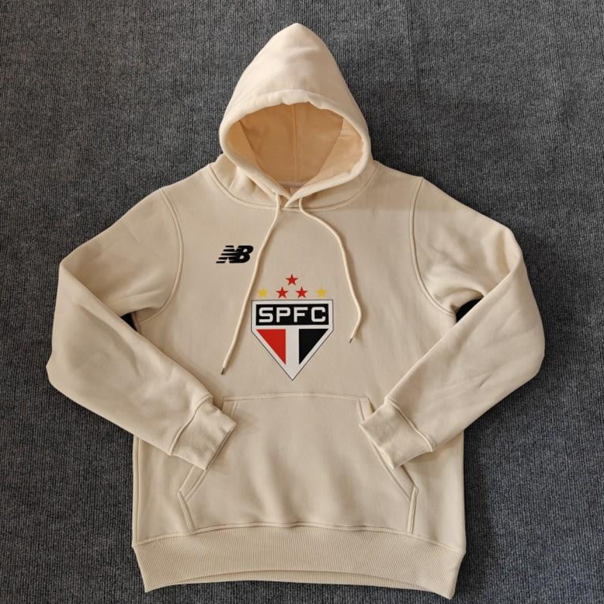 24/25 Sao Paulo Navy/Red/Black/Beige/Grey Hoodie WIth Black Badge