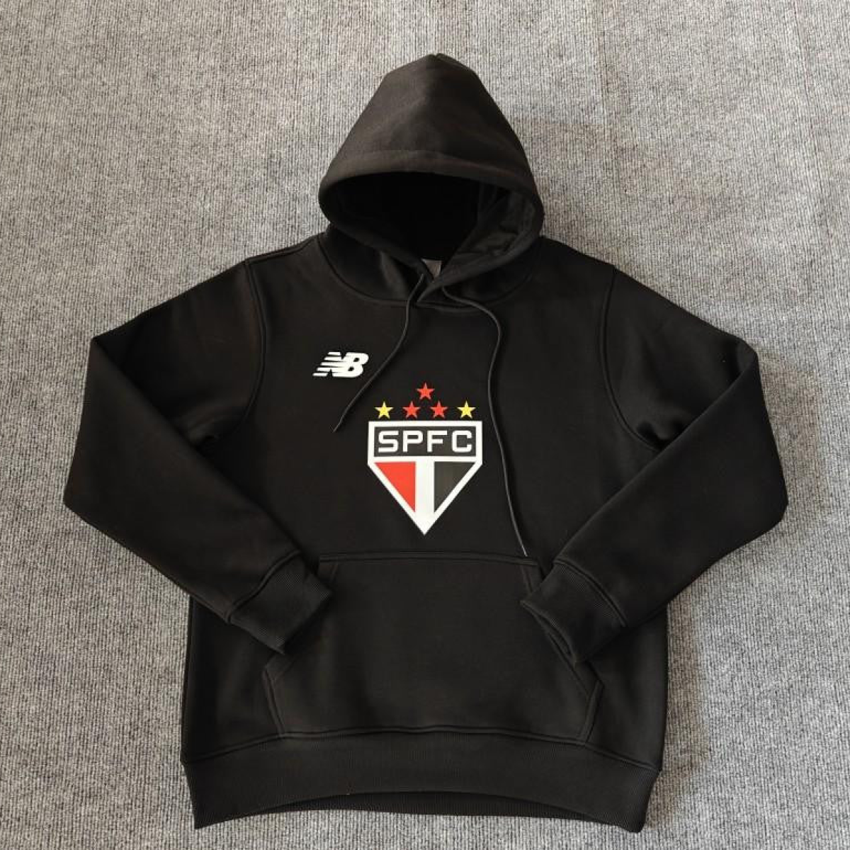 24/25 Sao Paulo Navy/Red/Black/Beige/Grey Hoodie WIth Black Badge
