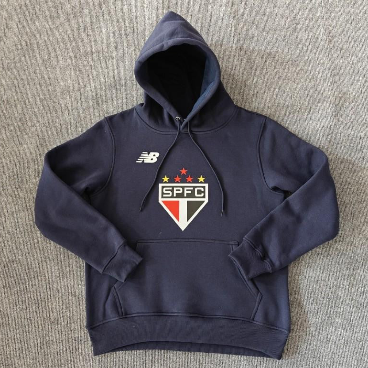 24/25 Sao Paulo Navy/Red/Black/Beige/Grey Hoodie WIth Black Badge