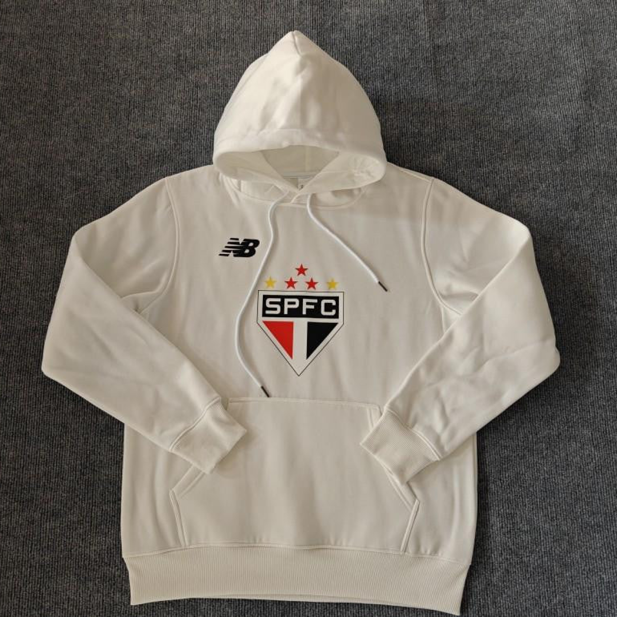 24/25 Sao Paulo Navy/Red/Black/Beige/Grey Hoodie WIth Black Badge