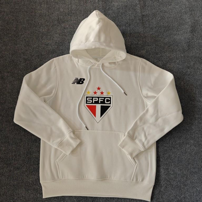 24/25 Sao Paulo Navy/Red/Black/Beige/Grey Hoodie WIth Black Badge