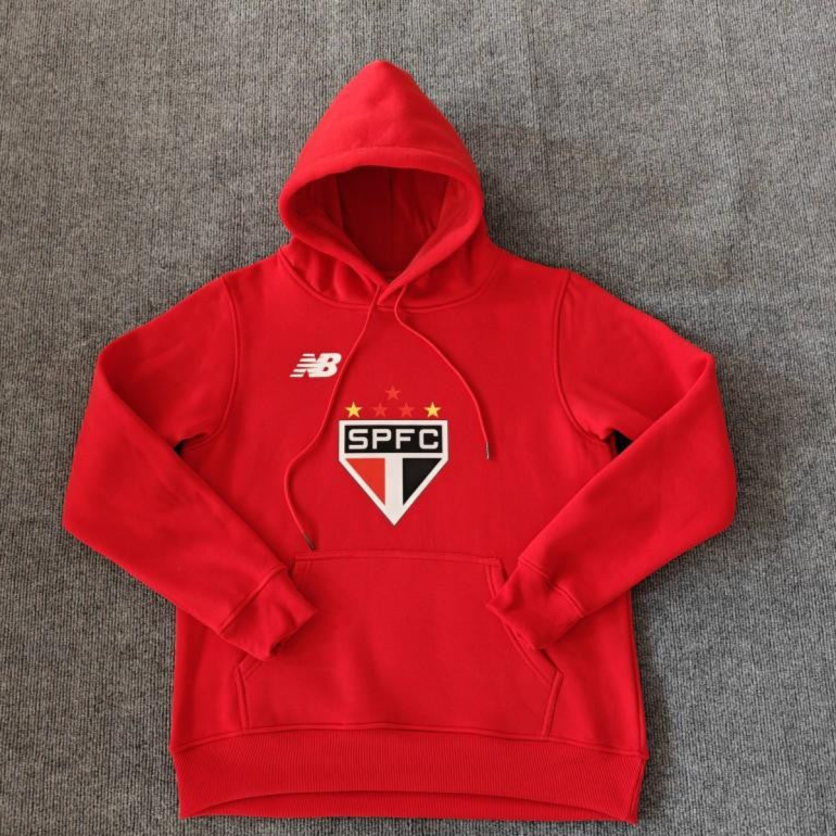 24/25 Sao Paulo Navy/Red/Black/Beige/Grey Hoodie WIth Black Badge