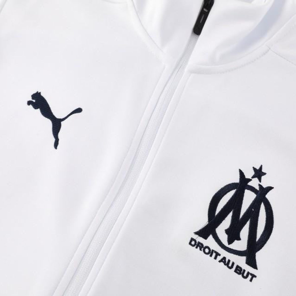 24/25 Olympique Marseille White Full Zipper Jacket +Long Pants
