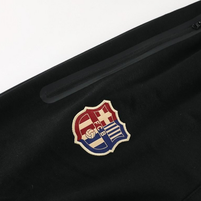 24/25 Barcelona Black Hoodie Full Zipper Jacket +Long Pants
