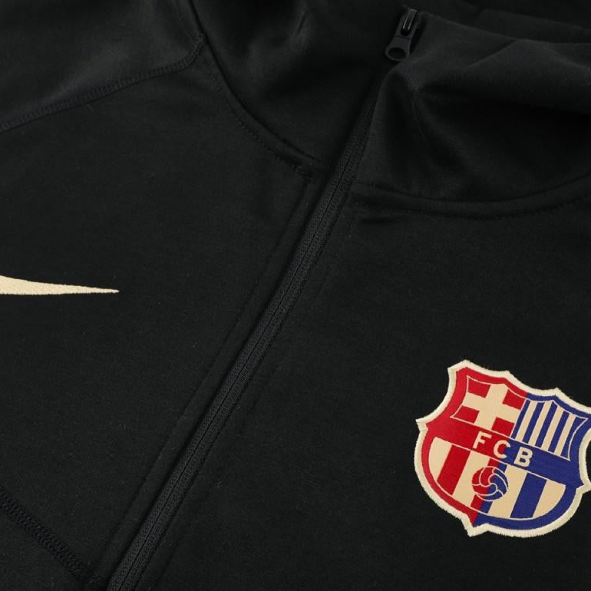 24/25 Barcelona Black Hoodie Full Zipper Jacket +Long Pants