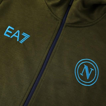 24/25 Napoli Green Hoodie Full Zipper Jacket +Long Pants