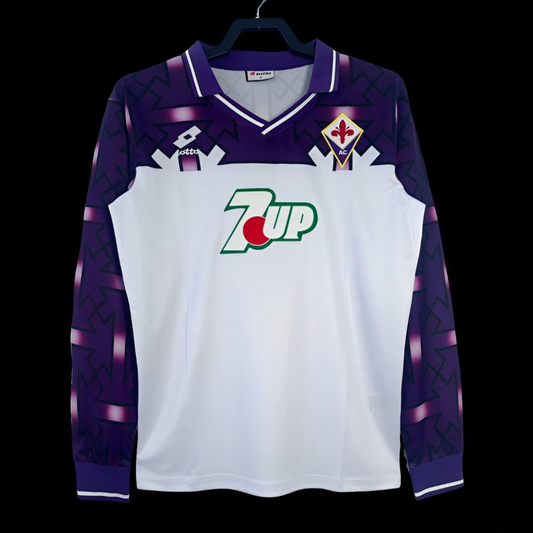 Retro 92/93 Fiorentina Away Long Sleeve  Jersey