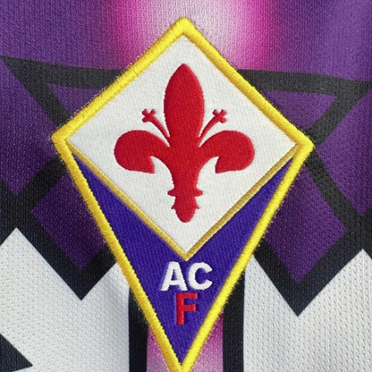 Retro 92/93 Fiorentina Away Long Sleeve  Jersey