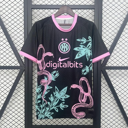 24/25 Inter Milan Black With Pink Snake Jersey