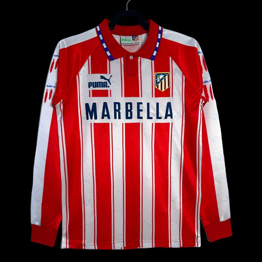 Retro 04/05 Long Sleeve Atletico Madrid Home Jersey