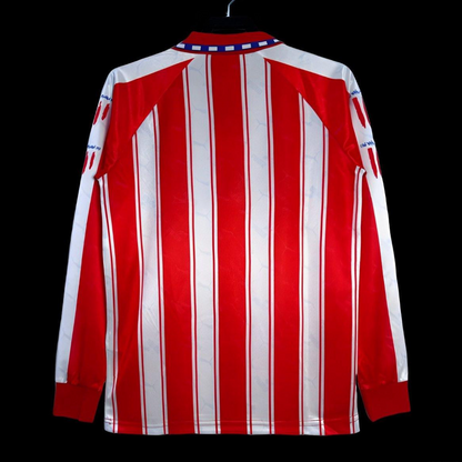 Retro 04/05 Long Sleeve Atletico Madrid Home Jersey