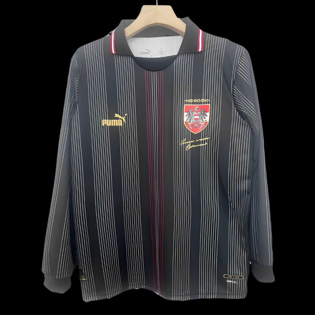 2024 Austria 50Th Anniversary Black Long Sleeve Jersey
