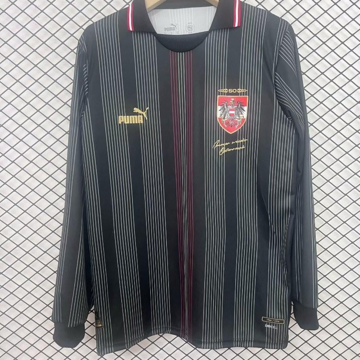 2024 Austria 50Th Anniversary Black Long Sleeve Jersey