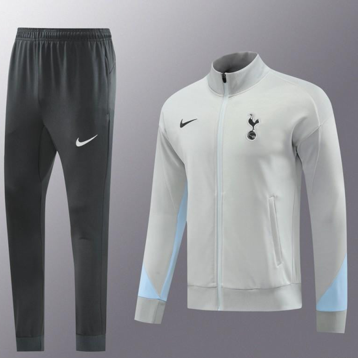 24/25 Tottenham Hotspur Grey Full Zipper Jacket +Long Pants