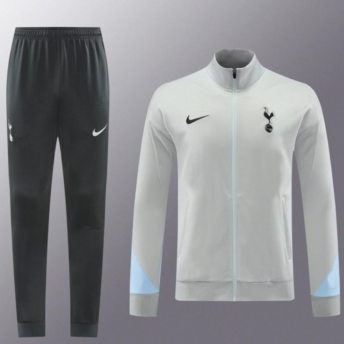 24/25 Tottenham Hotspur Grey Full Zipper Jacket +Long Pants