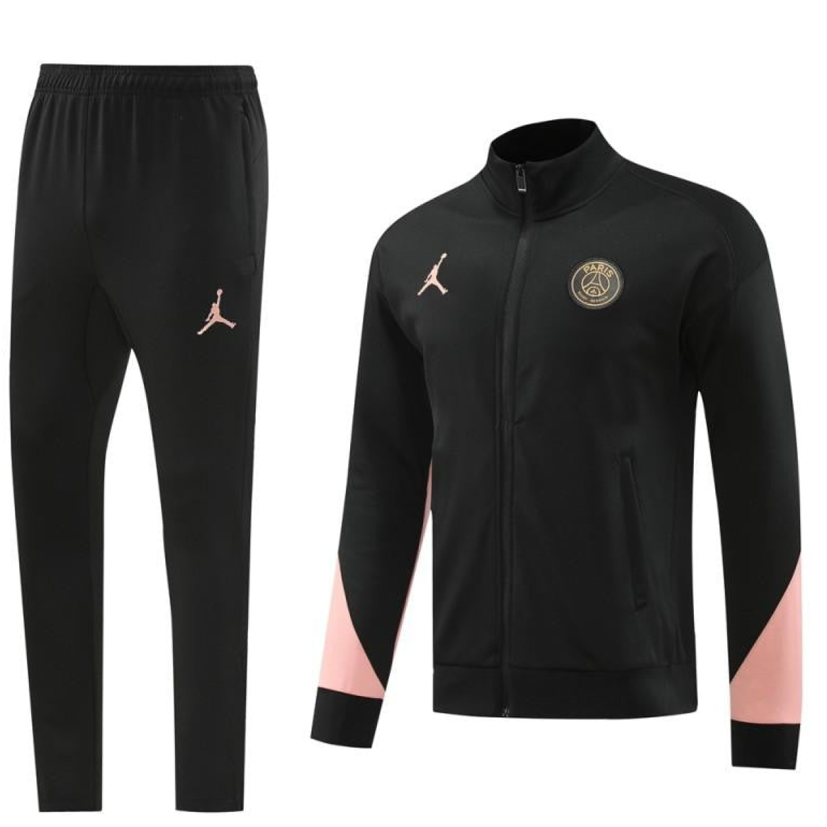 24/25 PSG Black Full Zipper Jacket +Long Pants