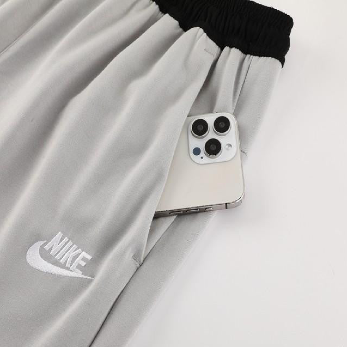2024 NIKE Sports White/Black Full Zipper Jacket +Long Pants