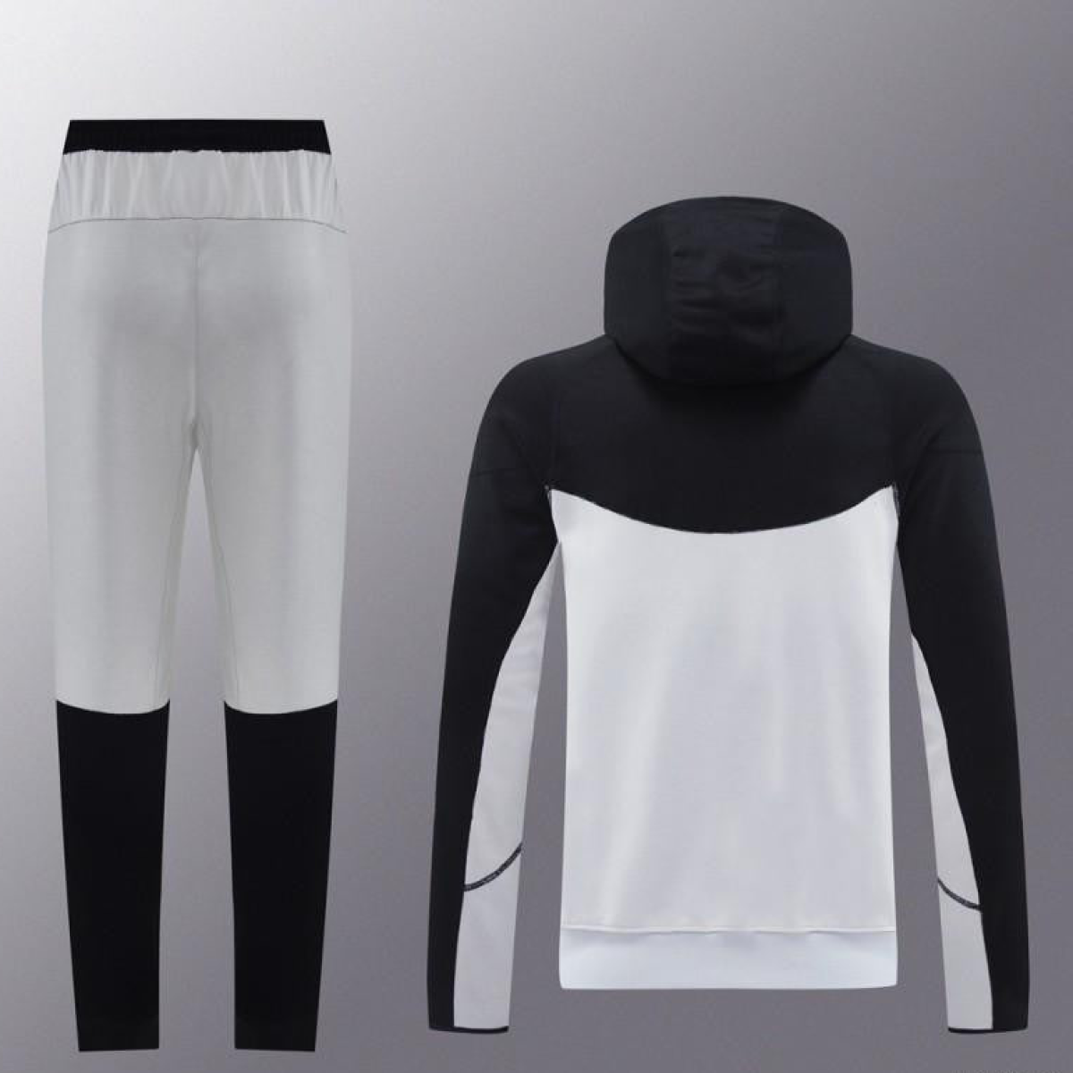 2024 NIKE Sports White/Black Full Zipper Jacket +Long Pants