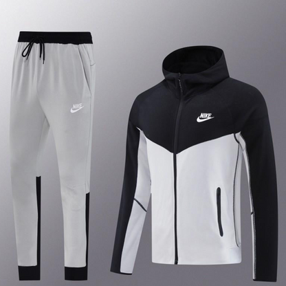 2024 NIKE Sports White/Black Full Zipper Jacket +Long Pants