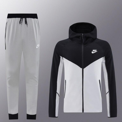 2024 NIKE Sports White/Black Full Zipper Jacket +Long Pants