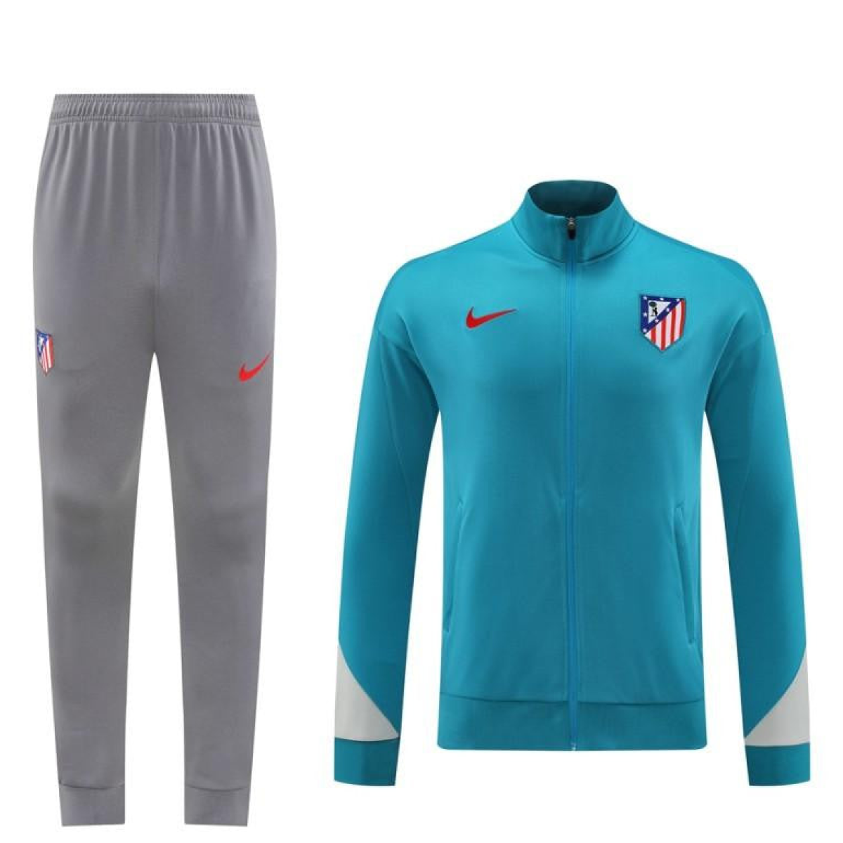 24/25 Atletico Madrid Blue Full Zipper Jacket +Long Pants