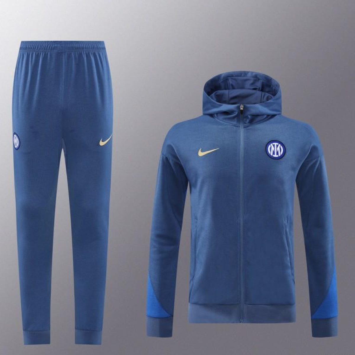 24/25 Inter Milan Blue Hoodie Full Zipper Jacket +Long Pants