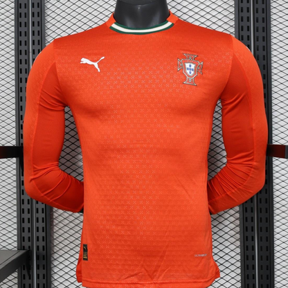 Player Version 2025 Portugal Home Long Sleeve Jersey
