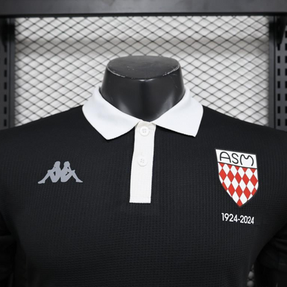 Player Version 24/25 AS Monaco Black 100th Anniversary Special Jersey
